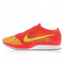 526628-601 Herren Schuhe Nike Flyknit Racer Bright Crimson/Volt