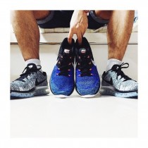 Schuhe Nike  Nike Flyknit Lunar3 698181-005 Herren Blau/Purpel/Schwarz/Weiß