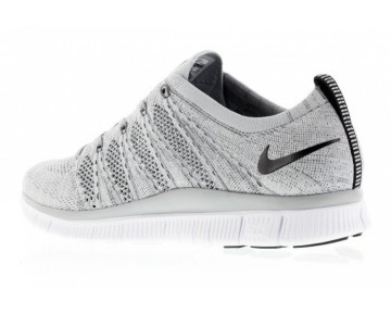 Herren Schuhe Wolf Grau/Schwarz-Dunkel Grau-Weiß Nike Free Flyknit 5.0 Nsw 599459-002