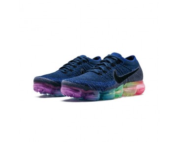 Tief Blau/Rainbow Nike Air Vapormax Flyknit 883274-400 Schuhe Herren
