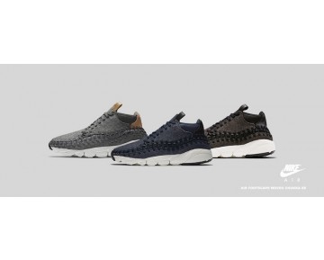 Herren Schuhe 857874-002 Dunkel Grau/Sail-Vachetta Nike Air Footscape Woven Chukka Se