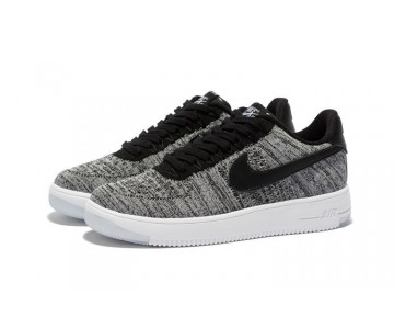 Unisex 817420-005 Schuhe Nike Air Force 1 Ultra Flyknit Low Tief Grau Weiß