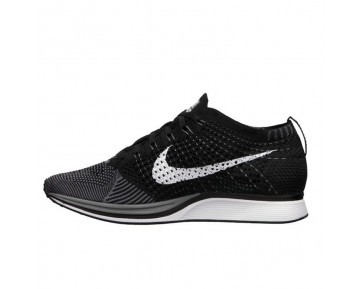 Nike Flyknit Racer Dunkel Grau/Weiß-Schwarz Schuhe Herren