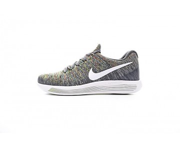 Unisex 863779-009  Nike Lunarepic Low Flyknit 2 Grau/Grün/Rainbow Schuhe