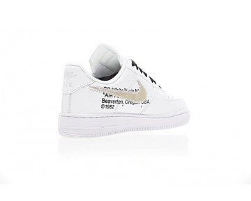 Aa8152-700 Unisex Weiß/Metallic Gold Off-White X Nike Air Force 1 Low Schuhe