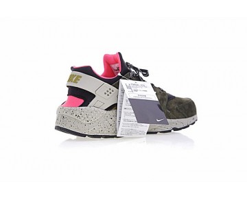 Schuhe 704830-010 Herren Moss Grün-Braun/Rosa Nike Air Huarache Run Premium