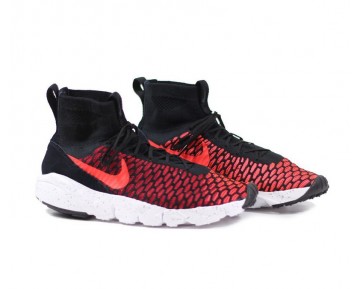 816560-002 Schwarz Rot/Bright Crimson Herren Nike Air Footscape Magista Flyknit Schuhe