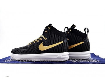 Nike Lunar Force 1 Duckboot Herren Schuhe Schwarz/Gold/Weiß 805899-060