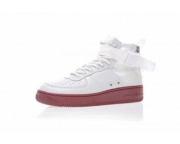 Nike Sf Air Force 1 Utility Mid Schuhe Weiß Brick Rot Unisex