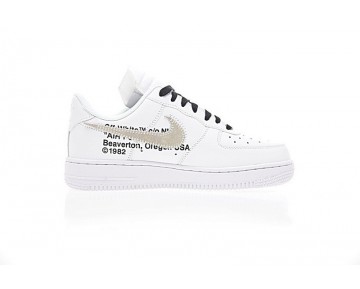 Aa8152-700 Unisex Weiß/Metallic Gold Off-White X Nike Air Force 1 Low Schuhe