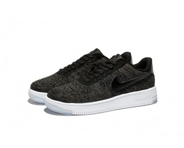 Herren Schuhe Nike Air Force 1 Ultra Flyknit Low 817420-001 Dunkel Grau Weiß