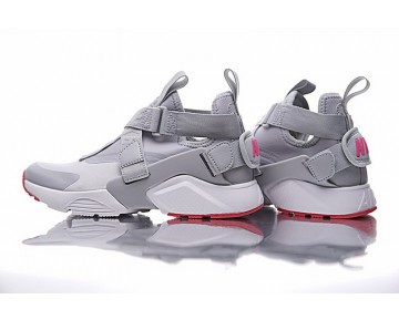 Nike Air Huarache V Mid Grau Rot Weiß Damen 833146-610 Schuhe