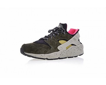 Schuhe 704830-010 Herren Moss Grün-Braun/Rosa Nike Air Huarache Run Premium