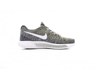 Unisex 863779-009  Nike Lunarepic Low Flyknit 2 Grau/Grün/Rainbow Schuhe