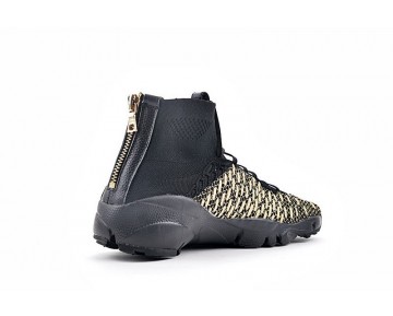 Schuhe 834905-007 Olivier Rousteing X Nikelab Air Footscape Magista Qs Schwarz & Metallic Gold Herren