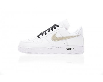 Aa8152-700 Unisex Weiß/Metallic Gold Off-White X Nike Air Force 1 Low Schuhe