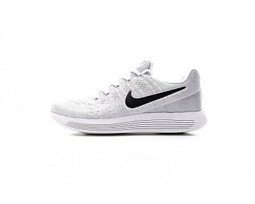 Herren 863779-100 Schuhe  Nike Lunarepic Low Flyknit 2 Weiß Grau/Schwarz