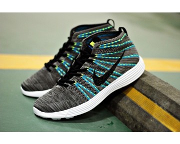 Herren Nike Lunar Flyknit Chukka Schuhe Grau/Licht Grün 554969-447