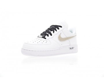 Aa8152-700 Unisex Weiß/Metallic Gold Off-White X Nike Air Force 1 Low Schuhe