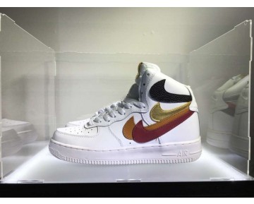 Nike Air Force 1 High Herren Misplaced Checks Schuhe White