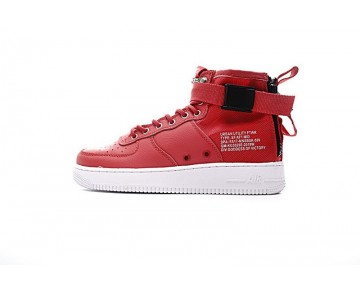 Nike Sf Air Force 1 Mid Qs Unisex Schuhe 917753-006 Chinese Rot And Weiß