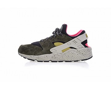 Schuhe 704830-010 Herren Moss Grün-Braun/Rosa Nike Air Huarache Run Premium