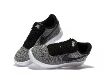 Unisex 817420-005 Schuhe Nike Air Force 1 Ultra Flyknit Low Tief Grau Weiß
