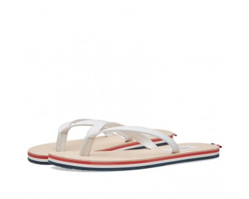 Schuhe Thom Browne Tricolour Tricolour Leather Sandal Herren Weiß
