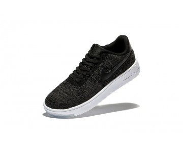 Herren Schuhe Nike Air Force 1 Ultra Flyknit Low 817420-001 Dunkel Grau Weiß