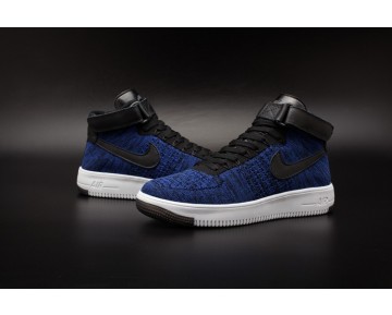 Herren Tief Blau Schuhe Nike Air Force 1 Flyknitp