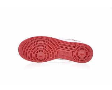 Nike Air Force 1 Low Mini Swoosh 820266-018 Rot Weiß Schuhe Herren