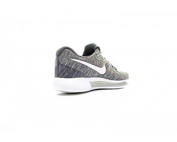 Unisex 863779-009  Nike Lunarepic Low Flyknit 2 Grau/Grün/Rainbow Schuhe