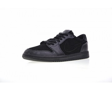 Herren 919701-010 Air Jordan 1 Low Premium Schuhe Triple Schwarz
