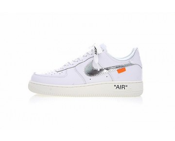 Weiß Silber Off White X Nike Air Force 1 Low Schuhe Ao4297-100 Unisex