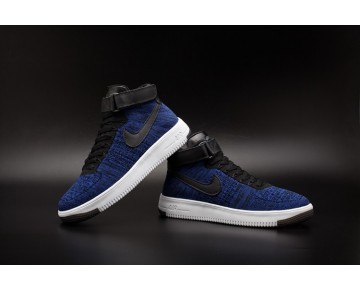 Herren Tief Blau Schuhe Nike Air Force 1 Flyknitp