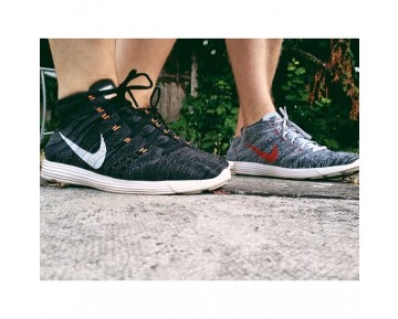 Schuhe Nike Lunar Flyknit Chukka Tief Grau/Orange 554969-081 Herren