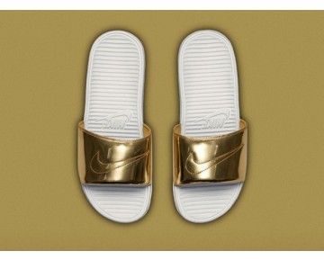 Schuhe Nike Benassi Solarsoft Slide Tal Pack Herren Metallic