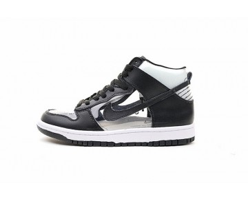 Schuhe 917428-001 Unisex Commes Des Garçons X Nike Dunk Hi Sp Clear Schwarz/Weiß