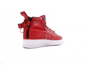 Nike Sf Air Force 1 Mid Qs Unisex Schuhe 917753-006 Chinese Rot And Weiß