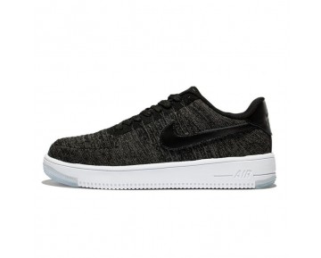 Herren Schuhe Nike Air Force 1 Ultra Flyknit Low 817420-001 Dunkel Grau Weiß