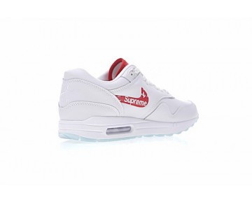 918354-101 Unisex Supreme X L.Vx Nike Air Max 1 Customx Sup Schuhe Rot/Weiß