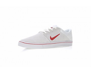 Nike Sb Portmore Unisex Rice Weiß/Orange Rot Schuhe 725027-181