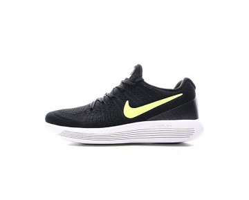 Schwarz/Weiß/Lime Grün Herren  Nike Lunarepic Low Flyknit 2 863779-070 Schuhe