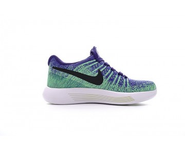 863780-401 Schuhe Damen Licht Grün/Blau/Schwarz  Nike Lunarepic Low Flyknit 2
