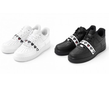 Schuhe Comme Des Garçons X Nike Air Force 1 Low Unisex Schwarz Emoji 315122-001