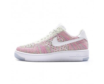 Rosa Weiß Rainbow Schuhe Damen 817420-102 Nike Air Force 1 Ultra Flyknit Low