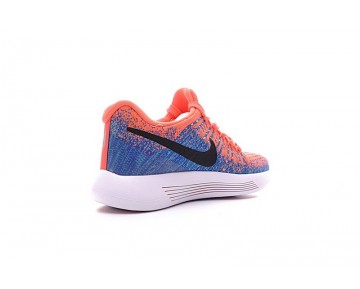 863780-600 Schuhe Sky Blau/Orange Nike Lunarepic Low Flyknit 2 Damen