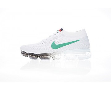 849558-444 Nike Air Vapormax Flyknit Weiß/Grau/Grün/Schwarz Unisex Schuhe