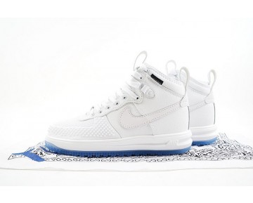 Schuhe Herren 806402-100 Nike Lunar Force 1 Duckboot Weiß & Crystal Blau