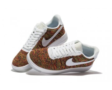 Nike Air Force 1 Ultra Flyknit Low Unisex 817420-401 Schuhe Orange Multicolor